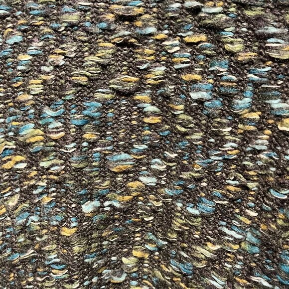 Anthropologie Moth Keavey Jacquard Wool Mohair Chunky Green Cardigan - Picture 8 of 12